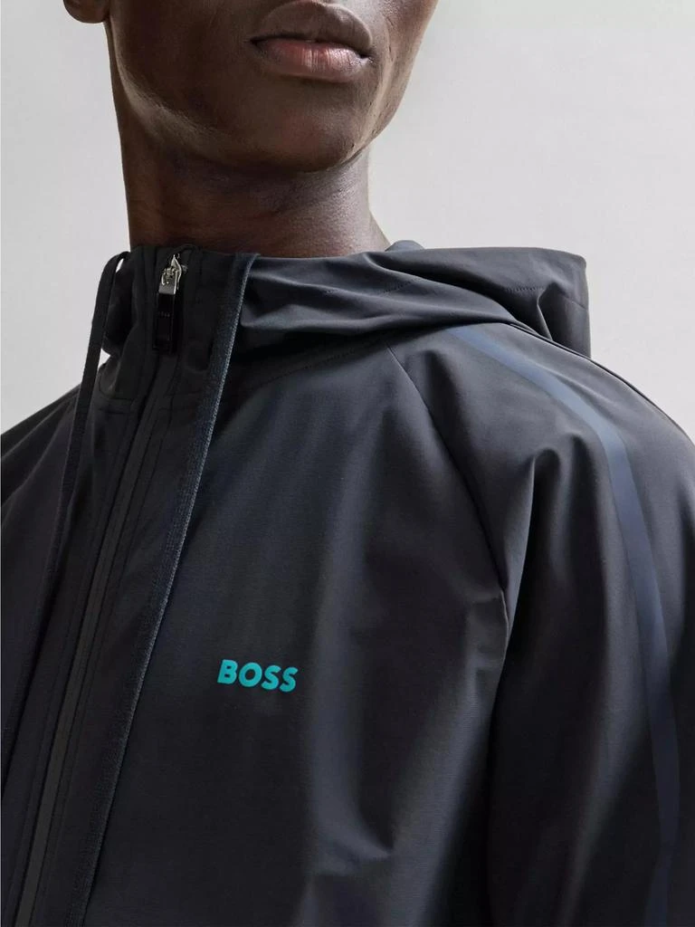 商品Hugo Boss|Zip-Up Hoodie with Decorative Reflective Details,价格¥1193,第5张图片详细描述