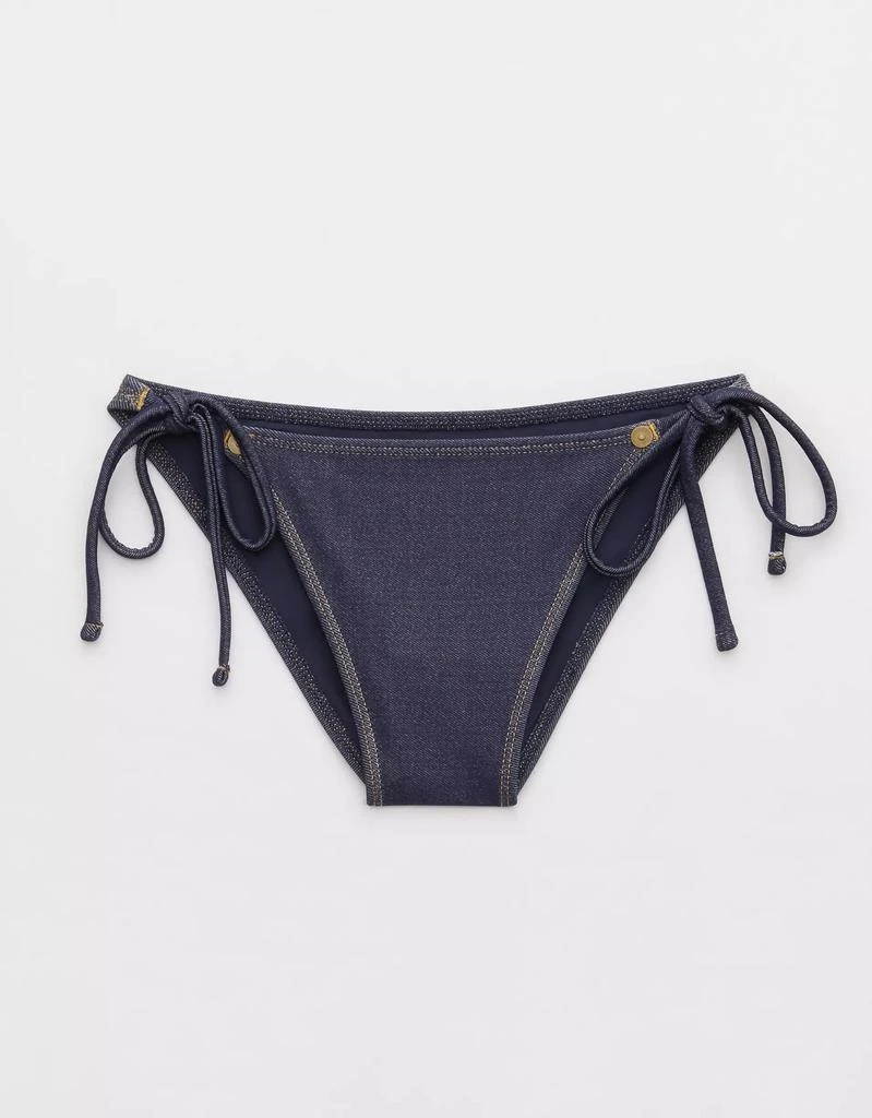 商品Aerie|AE x Aerie Match Made In Denim Cheekiest Tie Bikini Bottom,价格¥61,第3张图片详细描述