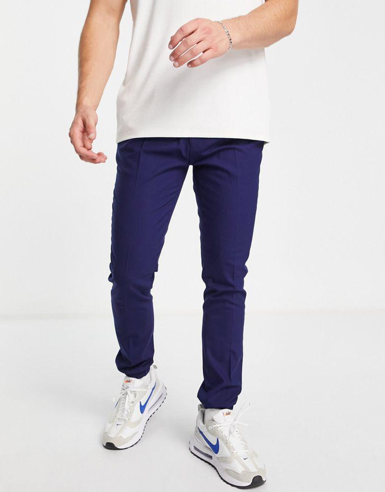 ASOS DESIGN skinny smart joggers in navy商品第4张图片规格展示