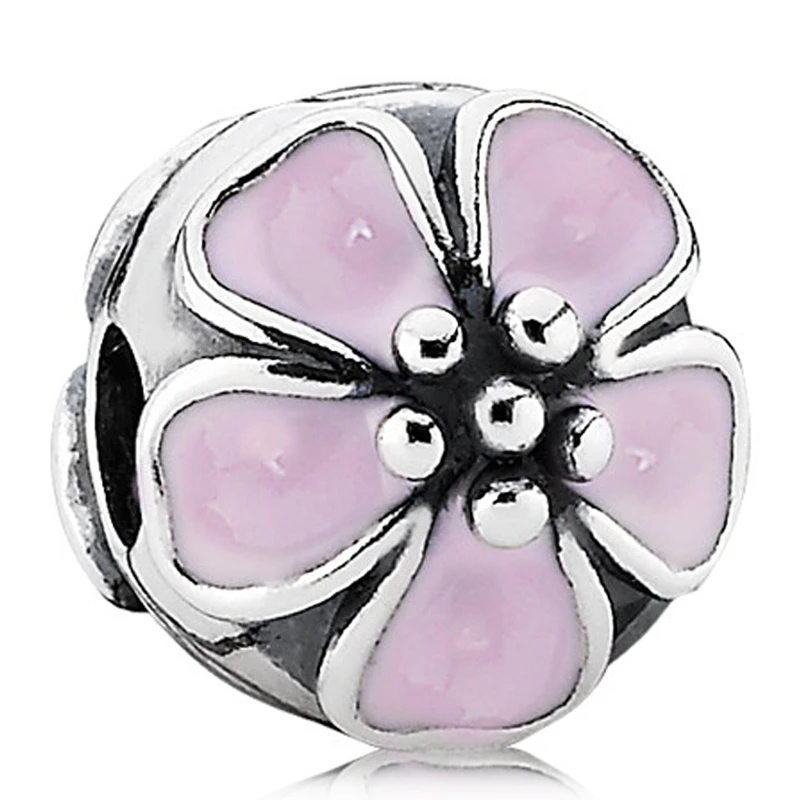 商品PANDORA|PANDORA 潘多拉 粉色樱花925银珐琅固定夹 791041EN40,价格¥252,第1张图片