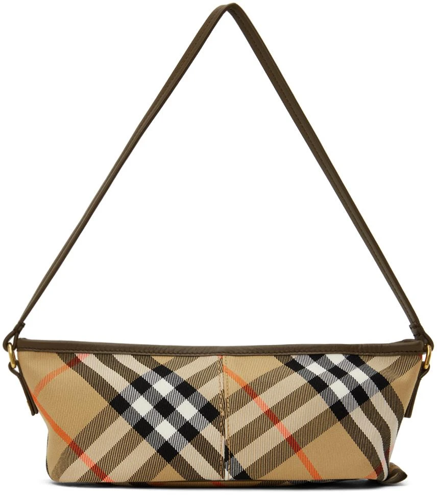 商品Burberry|驼色迷你格纹单肩包,价格¥7748,第1张图片