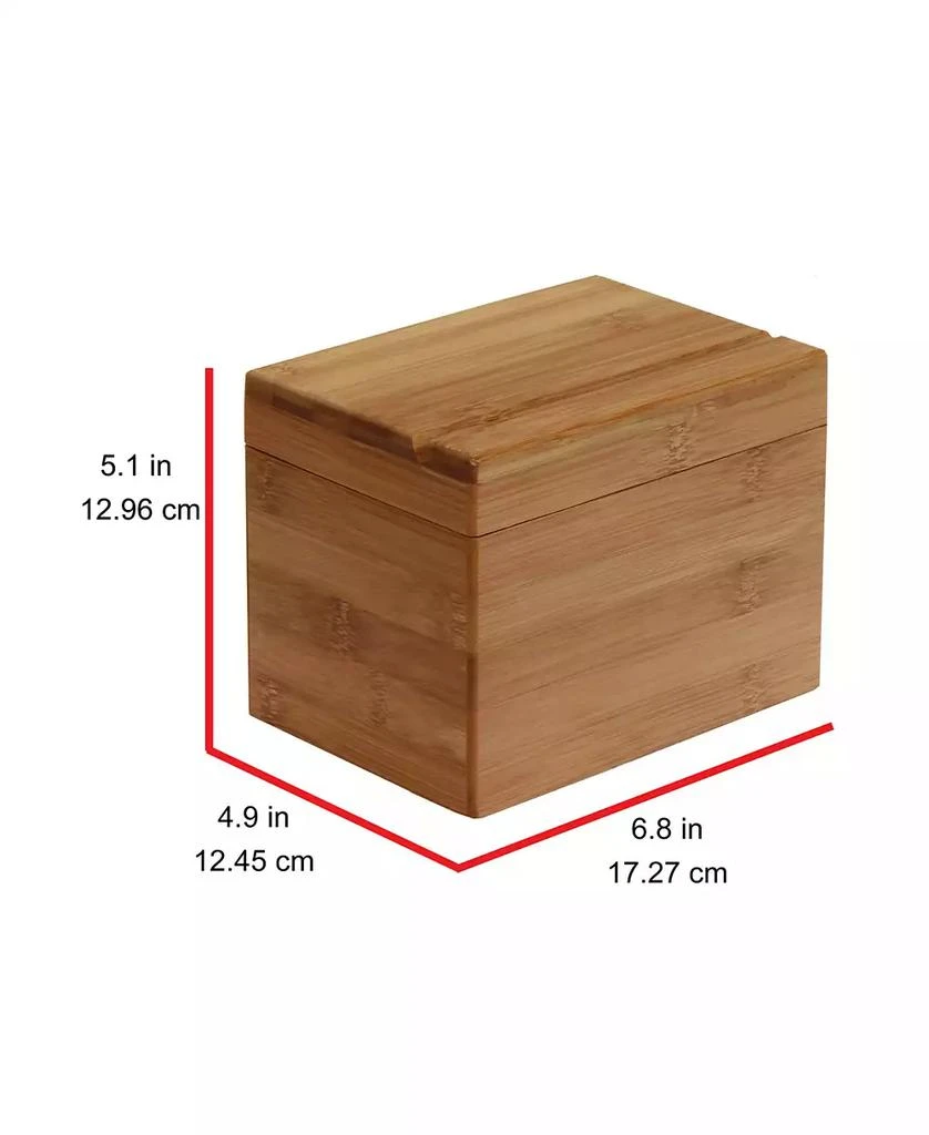 Bamboo Recipe Box with Divider 商品