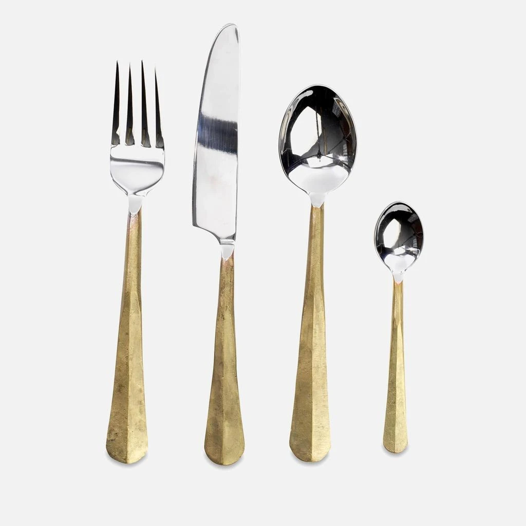 商品Nkuku|Osko Cutlery - Brushed Gold - Set of 16,价格¥1563,第1张图片