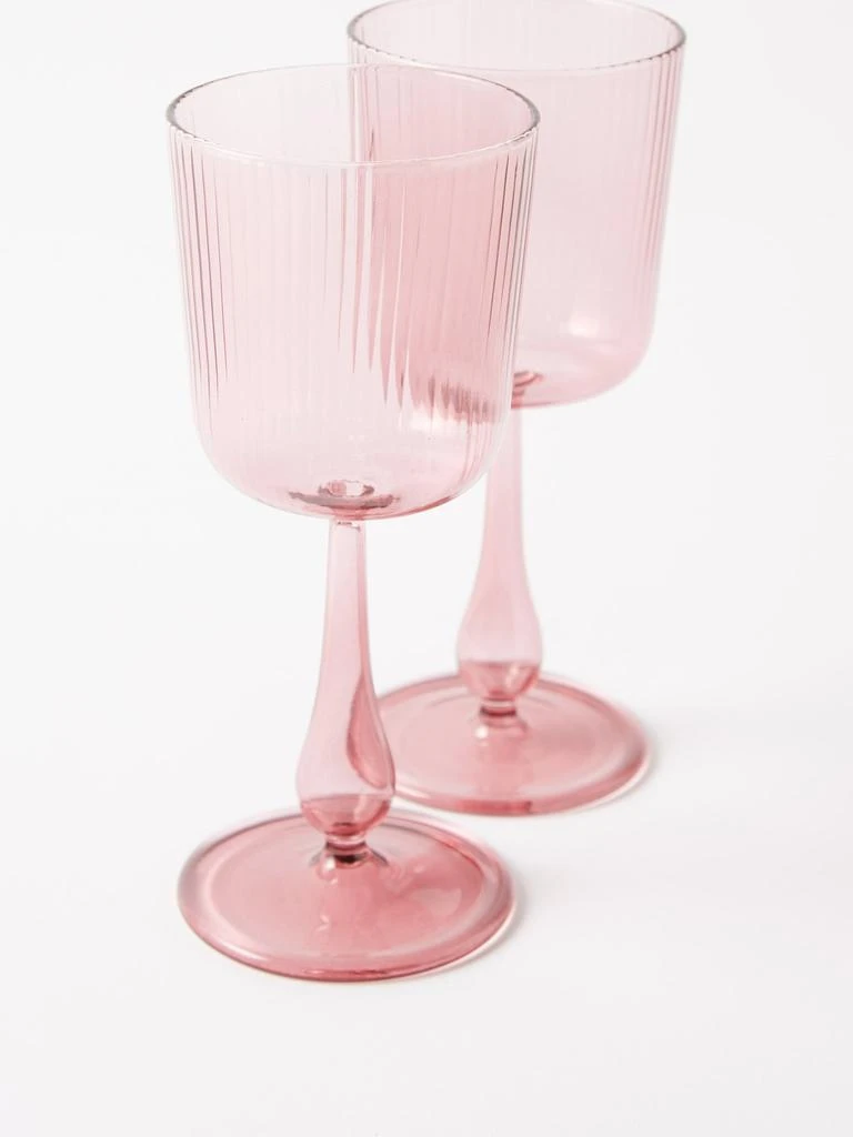 商品R+D.LAB|Set of two Luisa ridged wine glasses,价格¥558,第3张图片详细描述