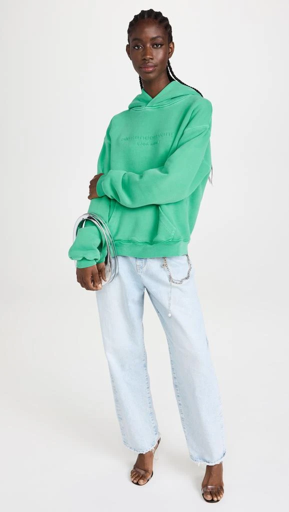 商品Alexander Wang|Alexander Wang 凸起徽标运动衫连帽衫,价格¥2033,第5张图片详细描述