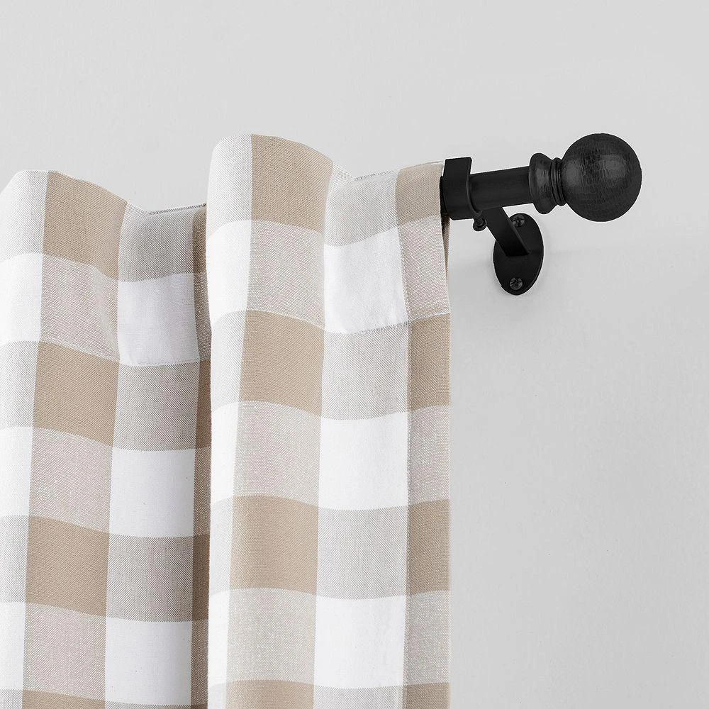 Farmhouse Adjustable Curtain Rod with Hammered Ball Finials, 48"-86" 商品