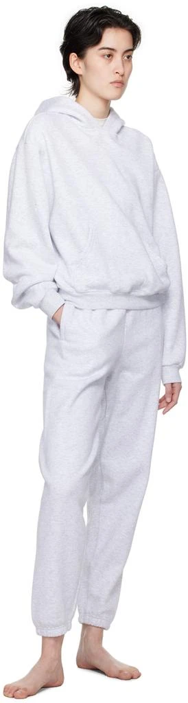 商品SKIMS|Gray Cotton Fleece Classic Hoodie,价格¥552,第4张图片详细描述