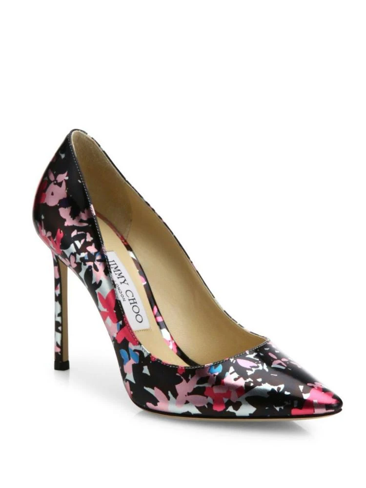 商品Jimmy Choo|Romy 100 Camoflower-Print Metallic Leather Pumps 高跟鞋,价格¥2250,第1张图片