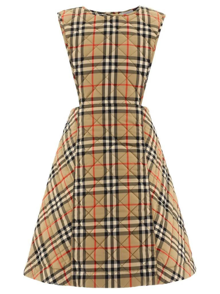 商品Burberry|Burberry Kids Checked Crewneck A-Line Dress,价格¥3353,第1张图片