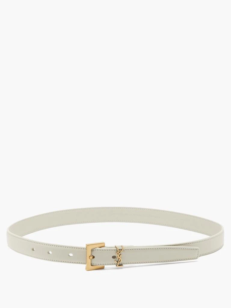 商品Yves Saint Laurent|YSL-plaque leather belt,价格¥4168,第3张图片详细描述