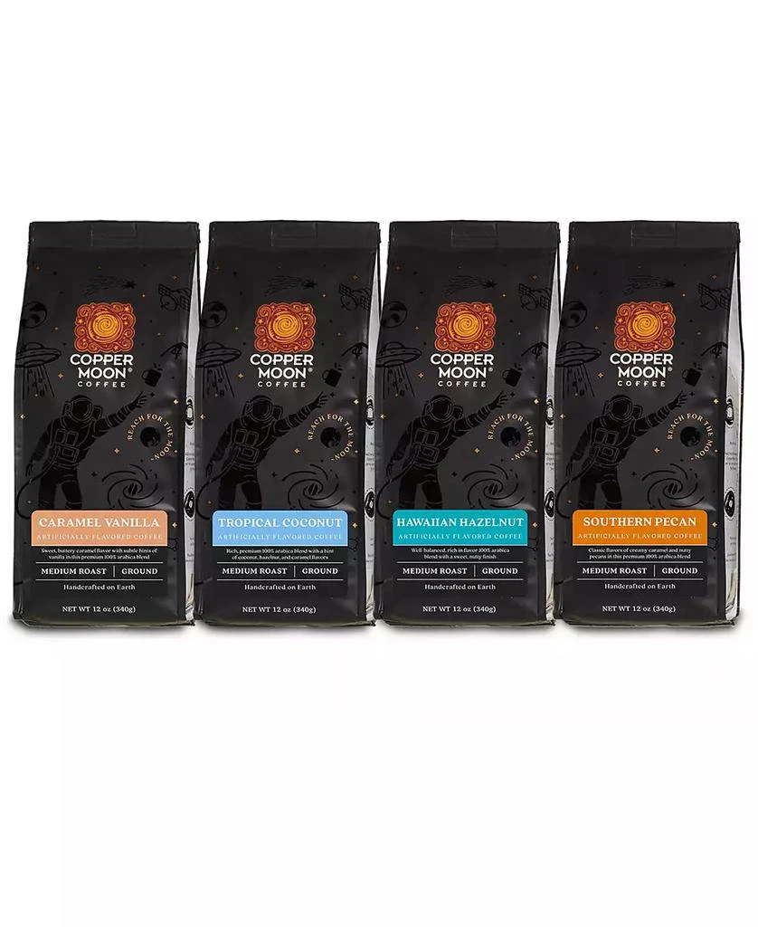 商品Copper Moon Coffee|Ground Coffee, Flavored Blends Variety Pack, 48 Ounces,价格¥300,第1张图片