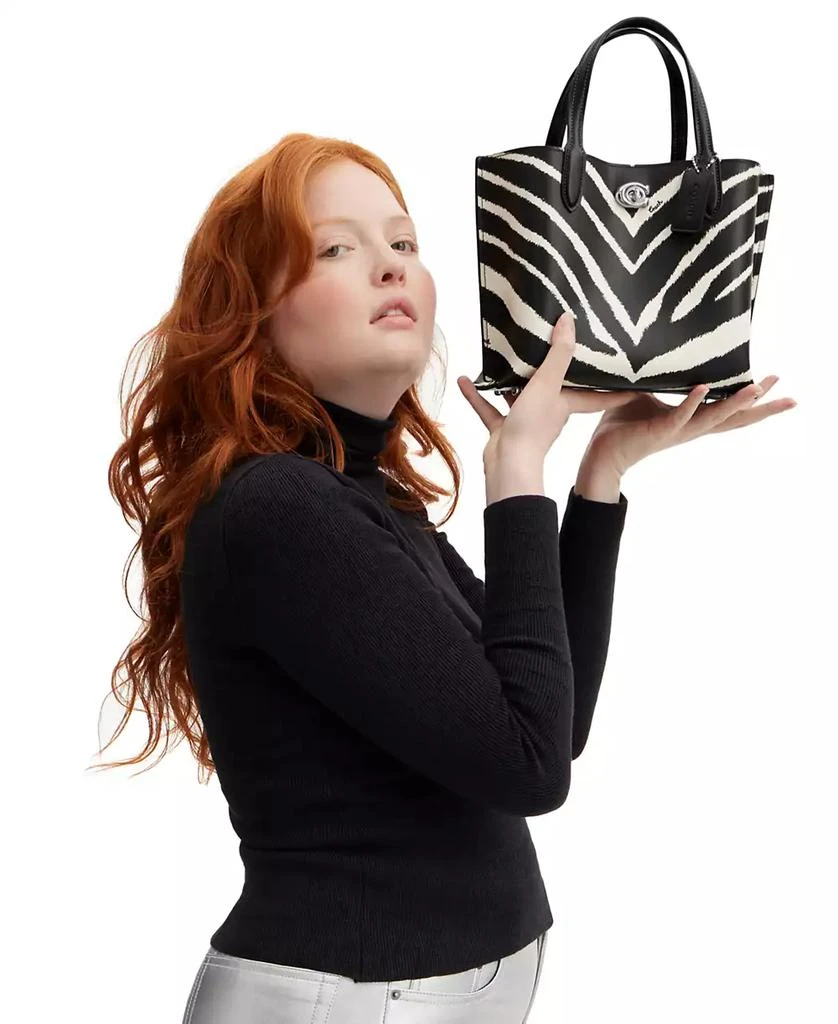 商品Coach|Willow 24 Zebra Print Tote,价格¥1594,第2张图片详细描述