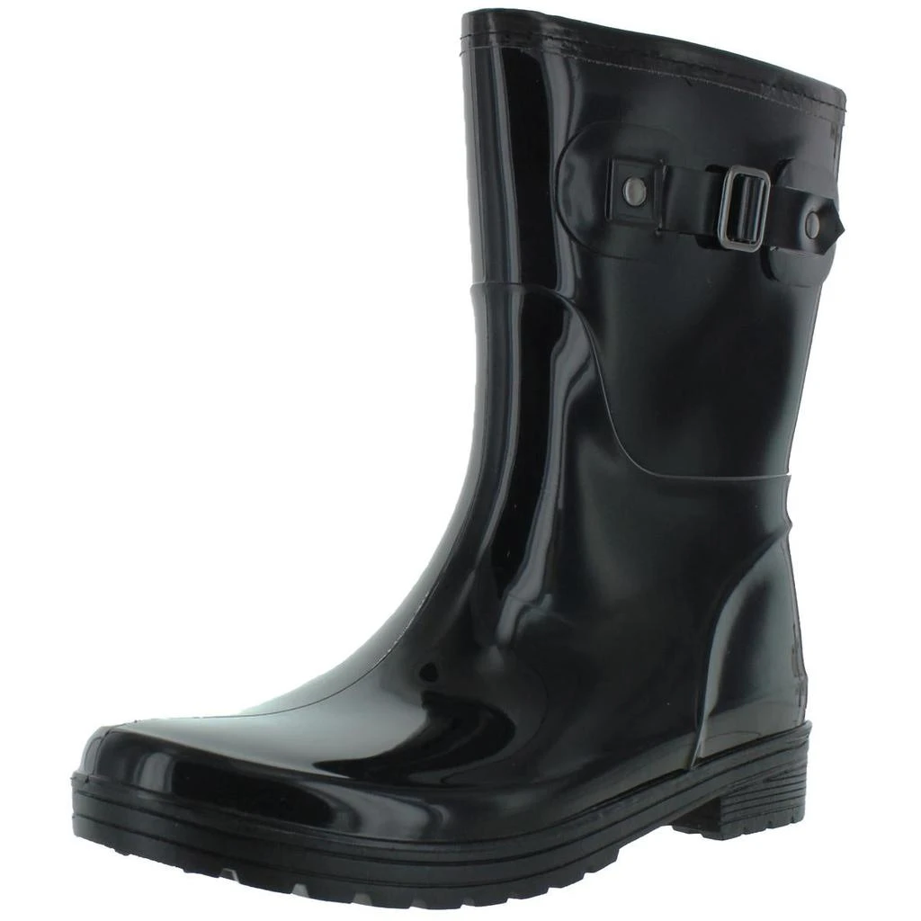 商品Kenneth Cole|Kenneth Cole Reaction Womens Rain Buckle Mid-Calf Man Made Rain Boots,价格¥77,第1张图片