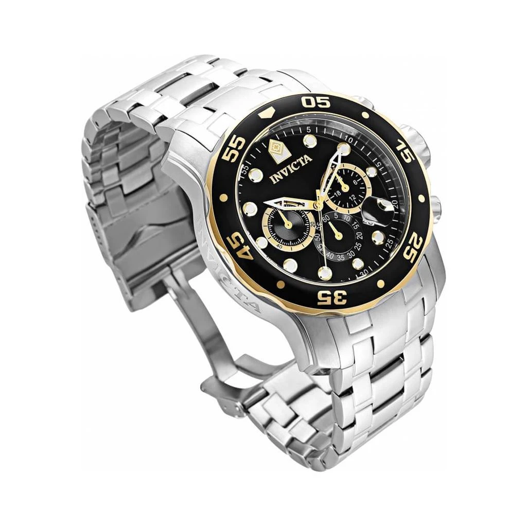 商品Invicta|Invicta Men's Chrono Watch - Pro Diver Black and Gold Tone Rotating Bezel | 33999,价格¥693,第2张图片详细描述