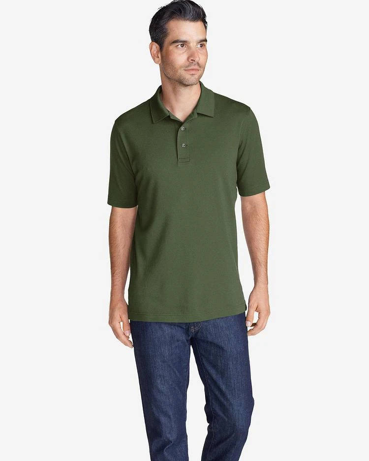 商品Eddie Bauer|Men&#39;s Voyager 2.0 Performance Short-Sleeve Polo Shirt - Relaxed Fit, Solid,价格¥261-¥373,第1张图片