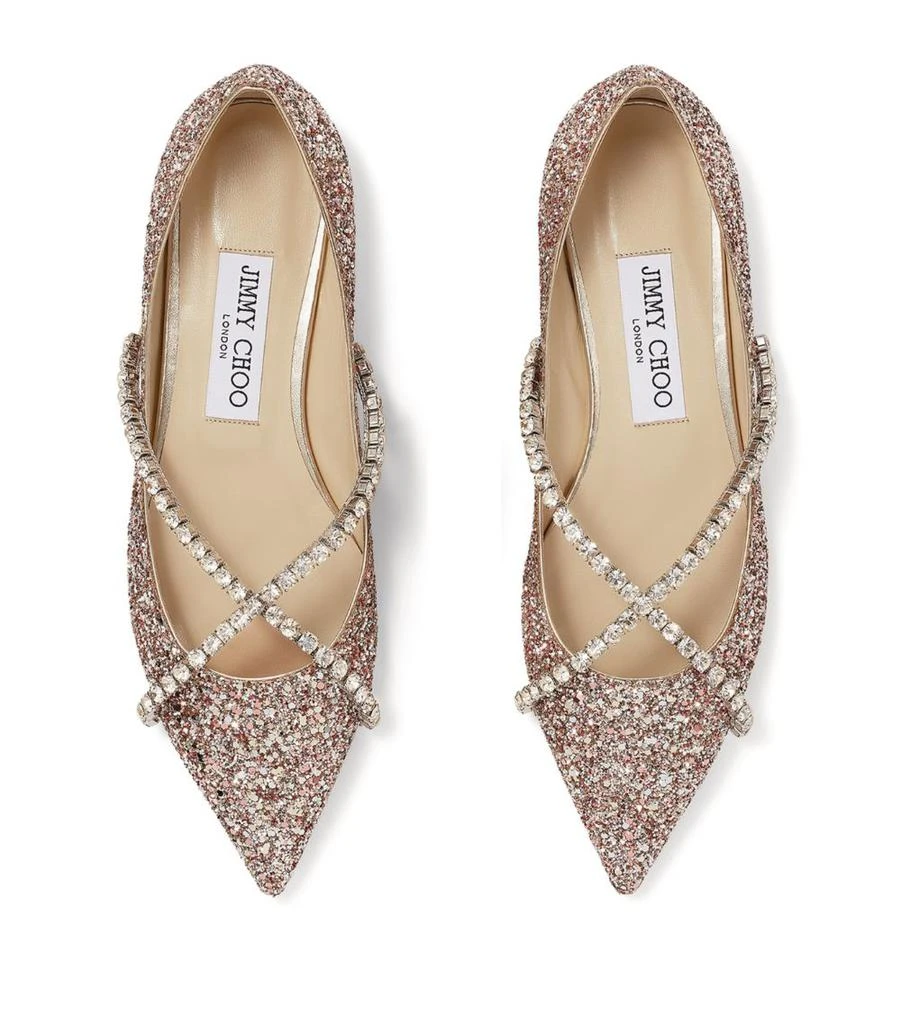 商品Jimmy Choo|Glitter Genevi Ballet Flats,价格¥7176,第4张图片详细描述