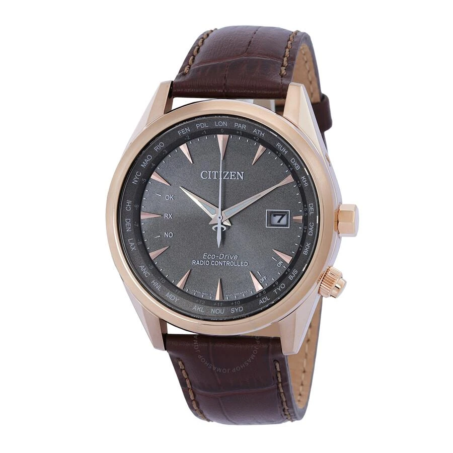 商品Citizen|Perpetual World Time GMT Eco-Drive Grey Dial Men's Watch CB0273-11H,价格¥2419,第1张图片