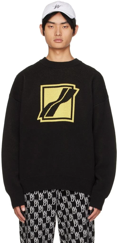 商品We11done|Black Crewneck Sweater,价格¥2054,第1张图片