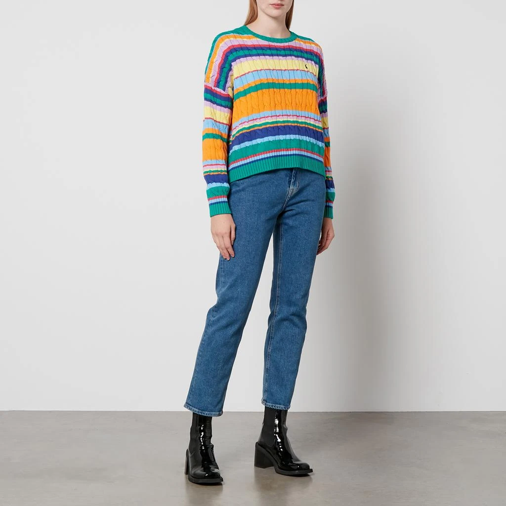 商品Ralph Lauren|Polo Ralph Lauren Striped Cable-Knit Cotton Long Sleeve Pullover,价格¥1339,第3张图片详细描述