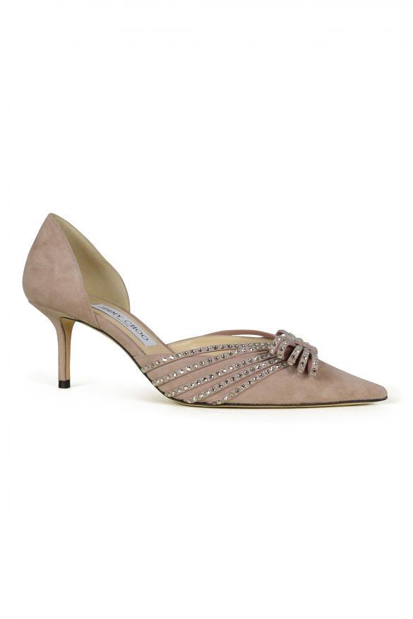 商品Jimmy Choo|Luxury Shoes For Women   Jimmy Choo Kaitence 65 In Pink Suede,价格¥4270,第5张图片详细描述