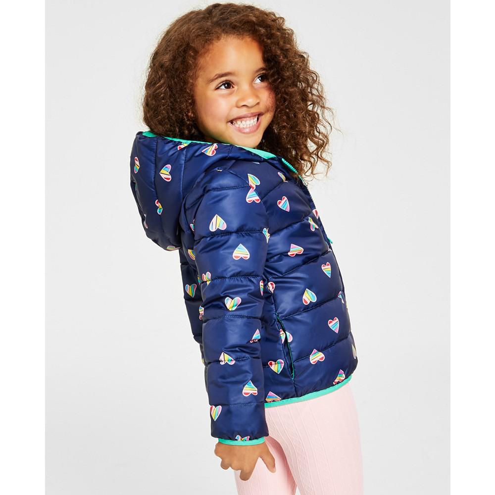 Toddler Girls Heart Packable Jacket with Bag, Created For Macy's商品第4张图片规格展示