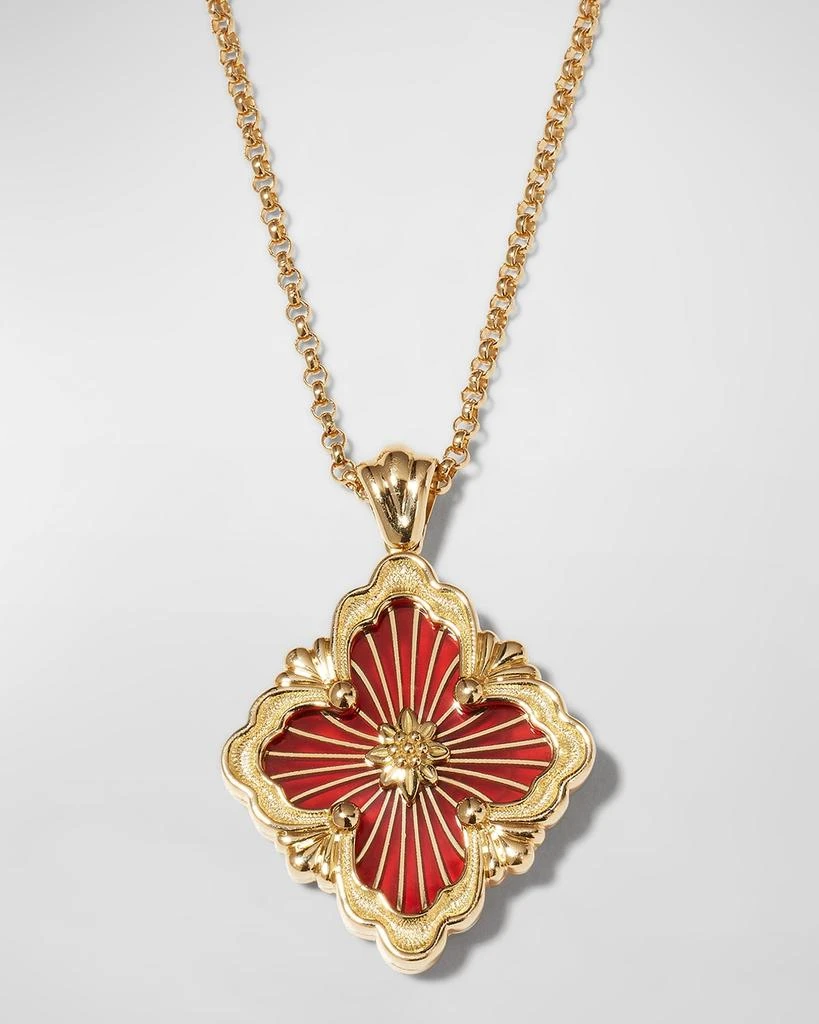 商品Buccellati|Opera Tulle Pendant Necklace with Big Motif Red and 18K Yellow Gold,价格¥32156,第1张图片