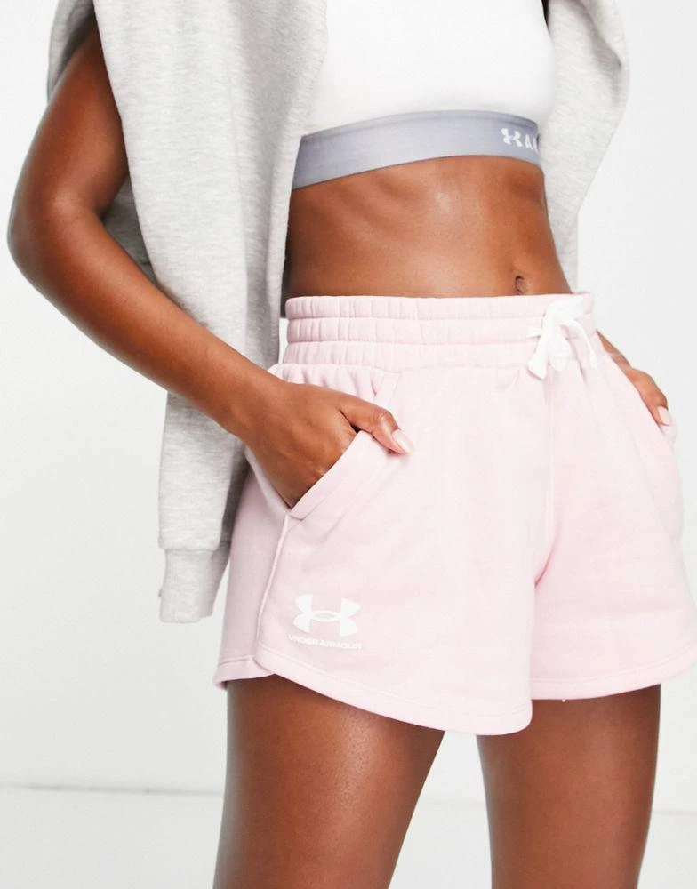 商品Under Armour|Under Armour Rival fleece shorts in dusty pink,价格¥177,第1张图片