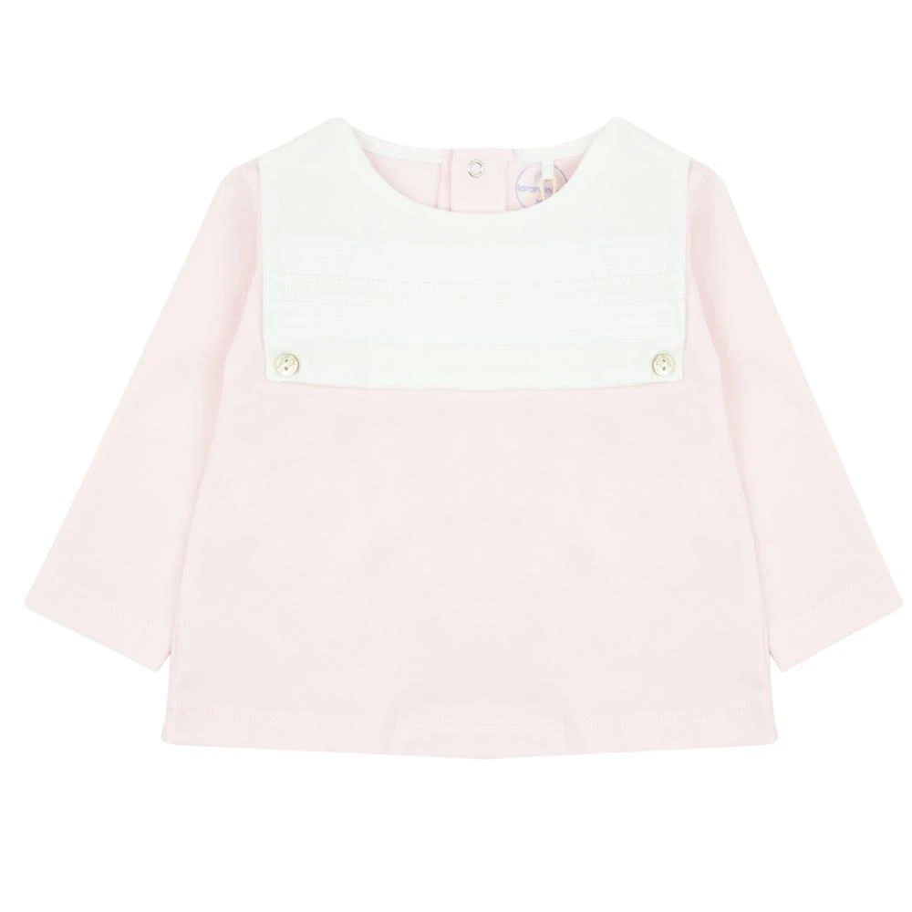 商品Laranjinha|Pink & White Poplin Bib 2 Piece Set,价格¥170,第2张图片详细描述