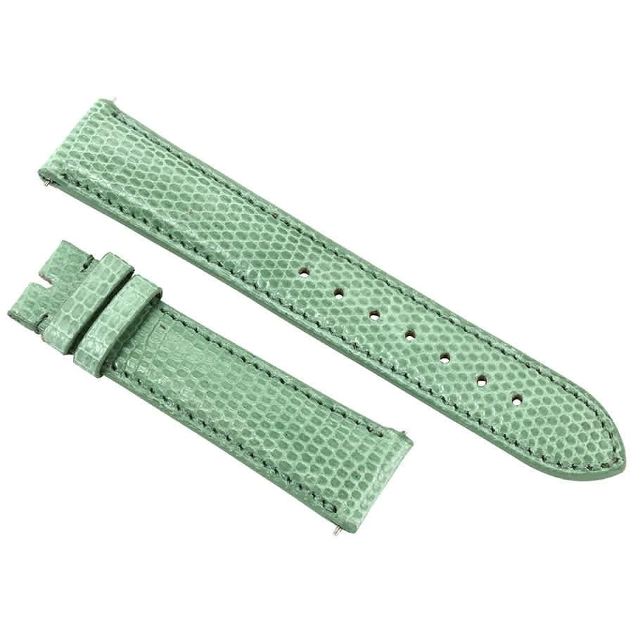 商品Hadley Roma|Hadley Roma 18 MM Matte Pastel Green Lizard Leather Strap,价格¥260,第1张图片