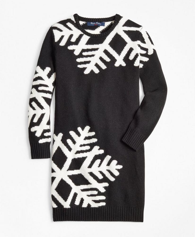 商品Brooks Brothers|Girls Long-Sleeve Oversized Snowflake Dress,价格¥294,第1张图片