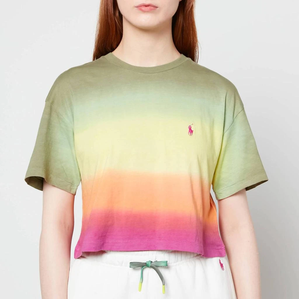 商品Ralph Lauren|Polo Ralph Lauren Women's Ombre Cropeed T-Shirt - Ombre Dye,价格¥299,第1张图片