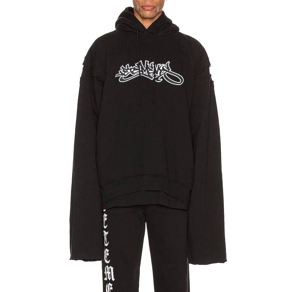 商品Vetements|VETEMENTS 黑色男士卫衣/帽衫 SS20TR184-BLACK,价格¥3533,第1张图片