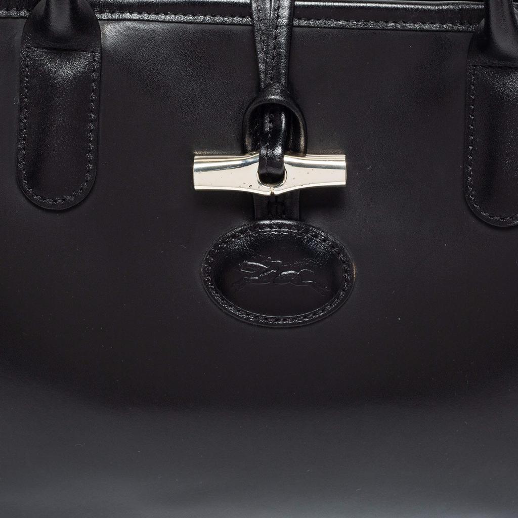 Longchamp Black Leather Roseau Tote商品第5张图片规格展示