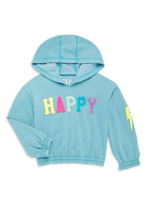 Little Kid's & Kid's Chenille Patch Fleece Hoodie商品第1张图片规格展示