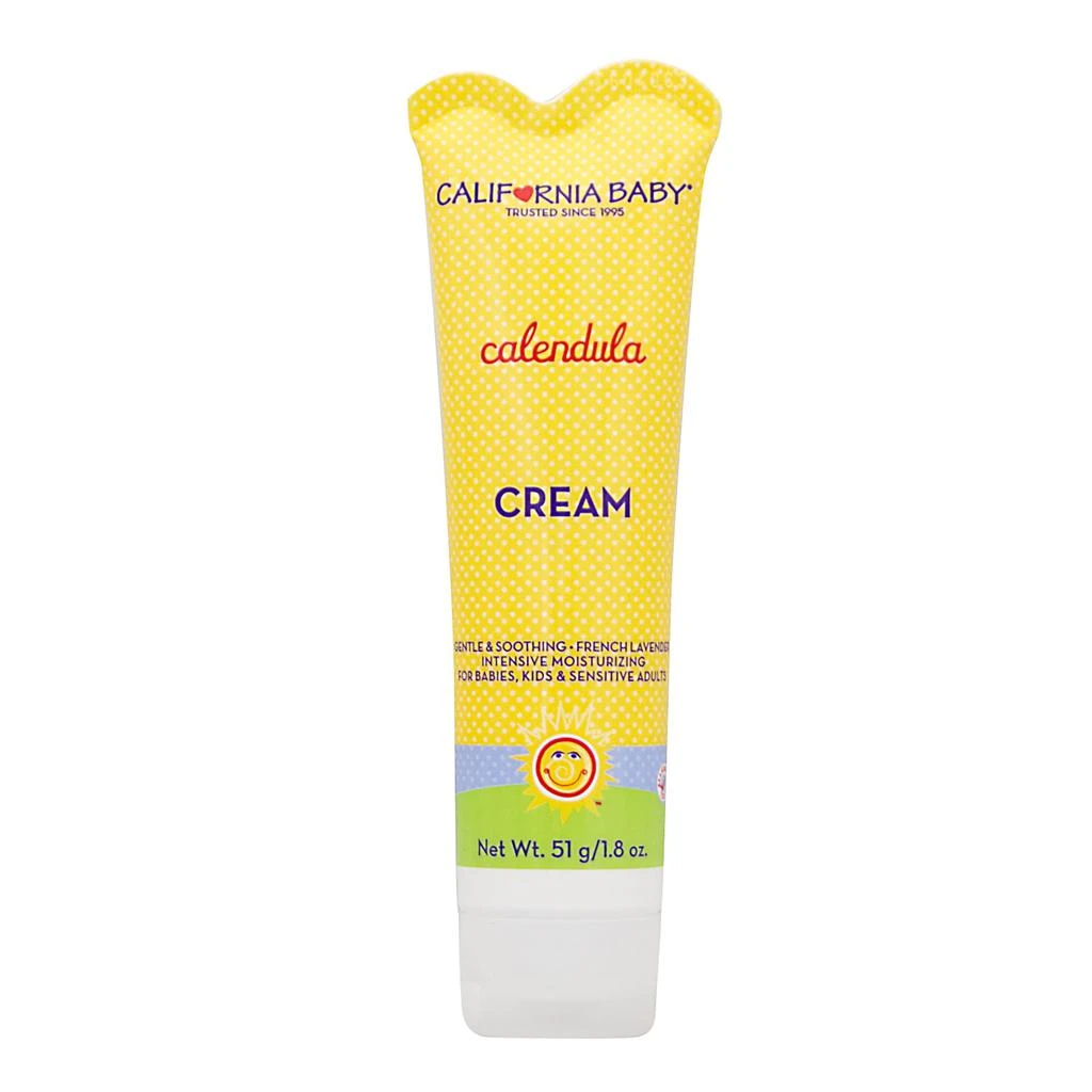 商品California Baby|California Baby Calendula Moisturizing Cream - Hydrates Soft, Sensitive Skin, Plant-Based, Vegan Friendly, Soothes Irritation Caused by Dry Skin on Face, Arms & Body, 1.8oz,价格¥168,第1张图片