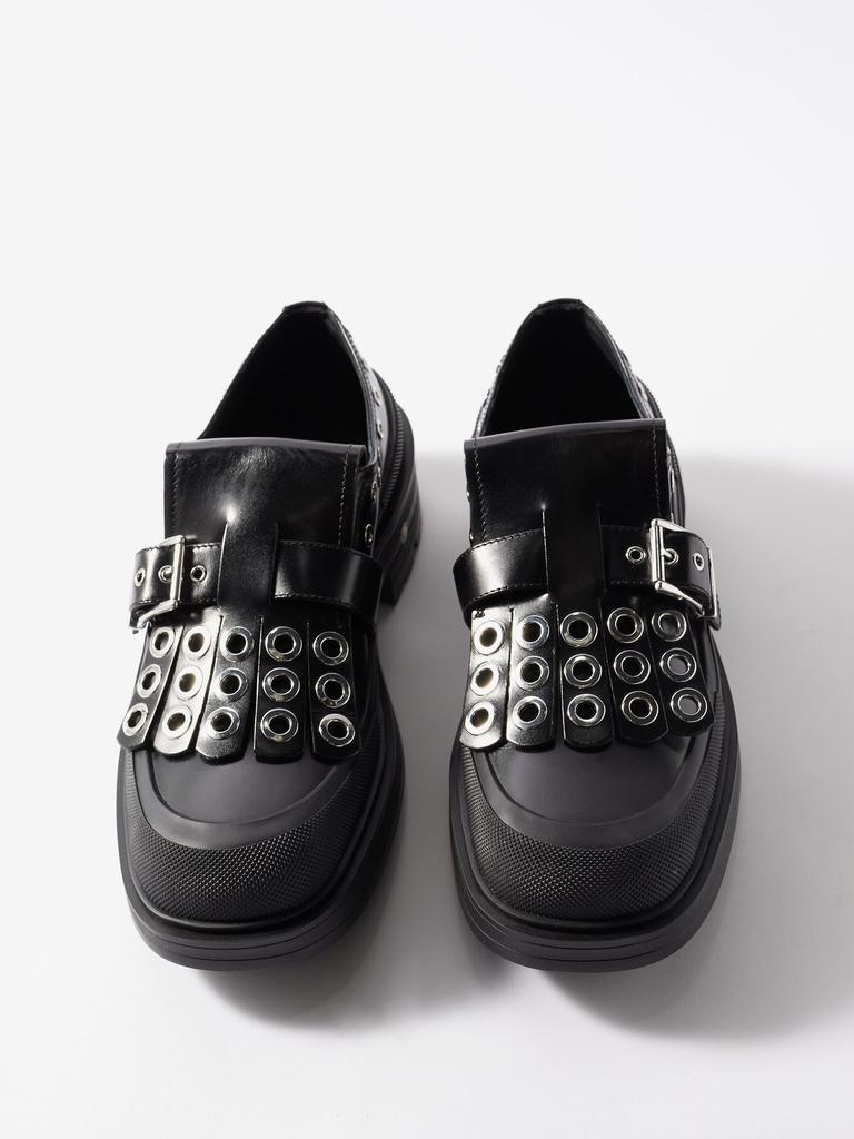 Boxcar eyelet-studded leather Derby shoes商品第3张图片规格展示