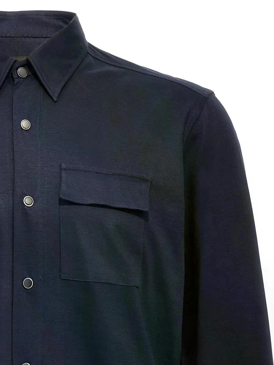 商品【商品预售7天】 Kiton|Kiton 男士衬衫 UMCBUBAK06R4911000 蓝色,价格¥3117,第4张图片详细描述