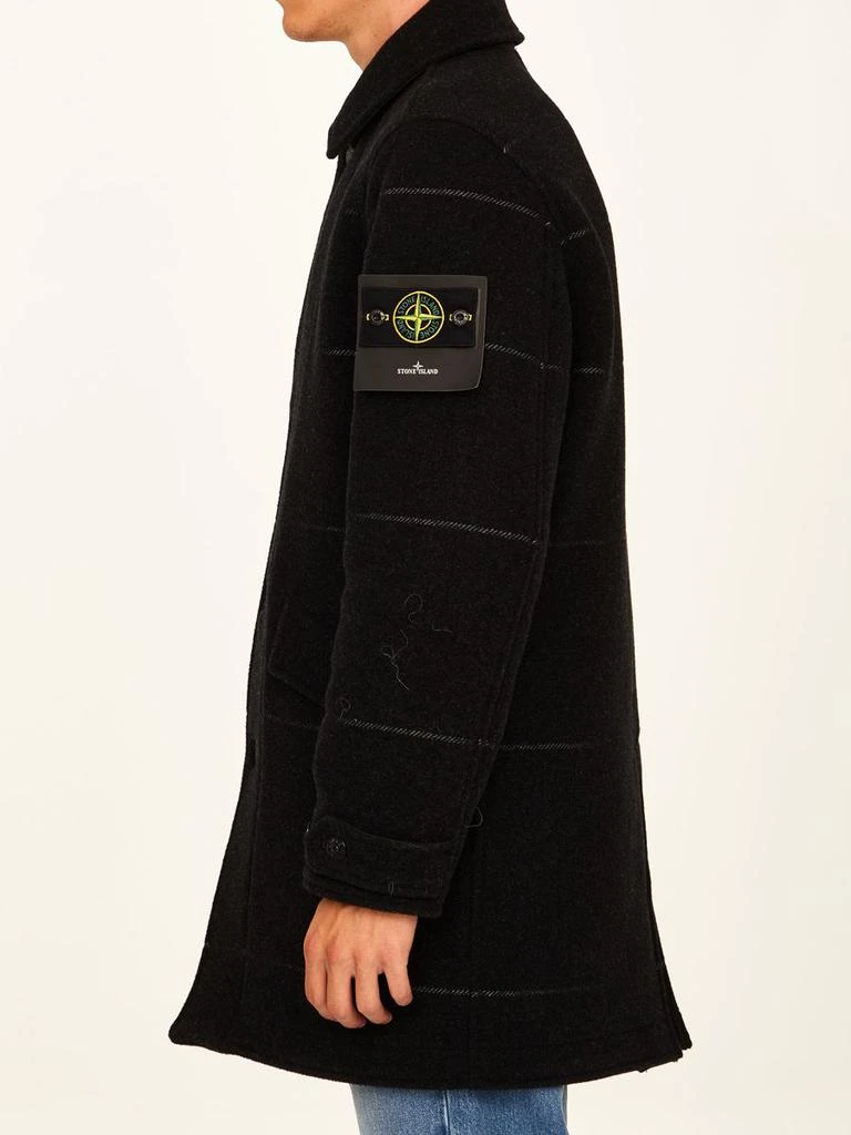 商品Stone Island|Anthracite wool coat,价格¥6041,第3张图片详细描述