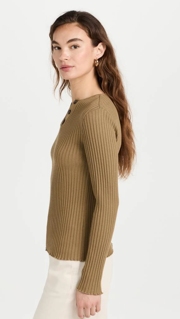 商品Vince|Rib Long Sleeve Henley,价格¥1254,第3张图片详细描述