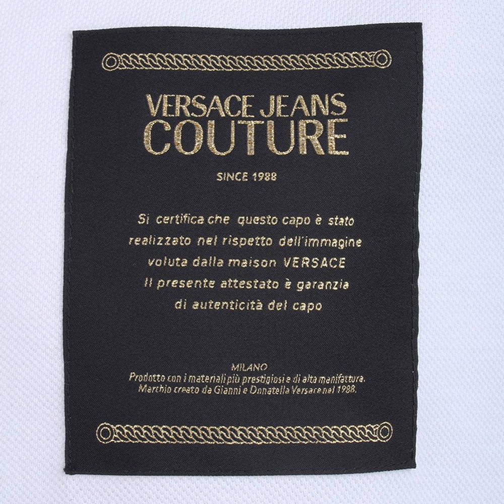 商品Versace|VERSACE JEANS 男士白色POLO衫 B3GVA7P1-36571-003,价格¥645,第1张图片