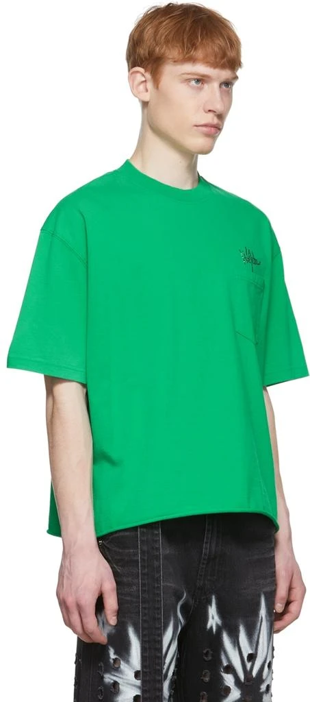 商品We11done|Green Cotton T-Shirt,价格¥658,第2张图片详细描述