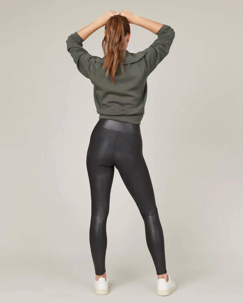 Faux Leather Leggings In Black商品第3张图片规格展示