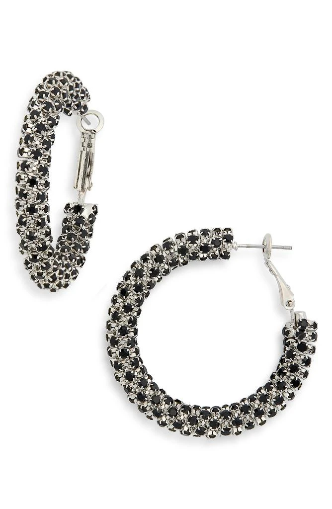 商品Nordstrom|Crystal Pavé Hoop Earrings,价格¥120,第1张图片