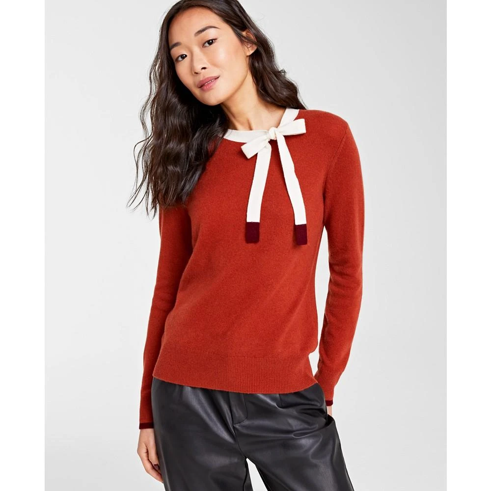 商品Charter Club|Women's Bow Detail 100% Cashmere Sweater, Created for Macy's,价格¥380,第1张图片