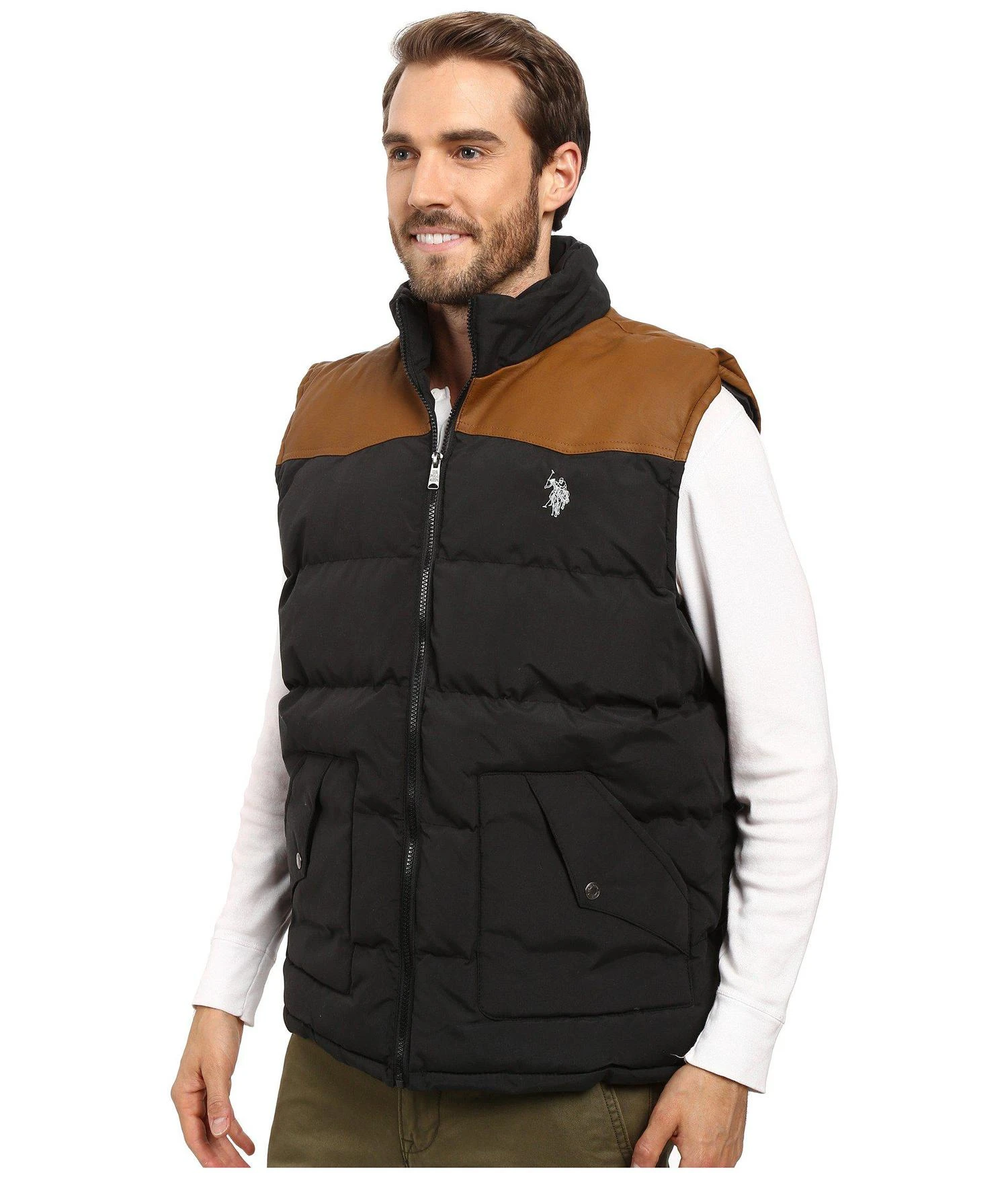 商品U.S. POLO ASSN.|U.S. POLO ASSN. Western Yoke Puffer Vest 男士外套,价格¥632,第2张图片详细描述