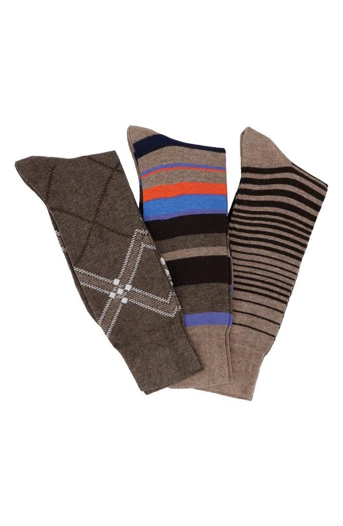 商品Lorenzo Uomo|Dress Crew Socks - Pack of 3,价格¥166,第1张图片