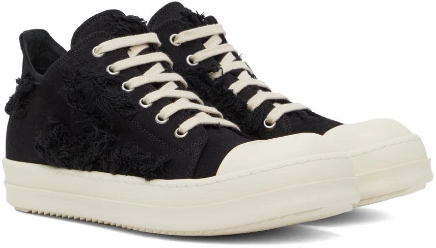 商品Rick Owens|Black Distressed Sneakers,价格¥4706,第4张图片详细描述