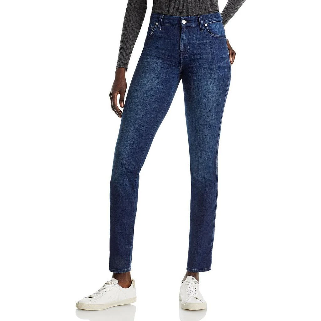 商品7 For All Mankind|7 For All Mankind Womens Kimmie Denim High Rise Straight Leg Jeans,价格¥128,第1张图片