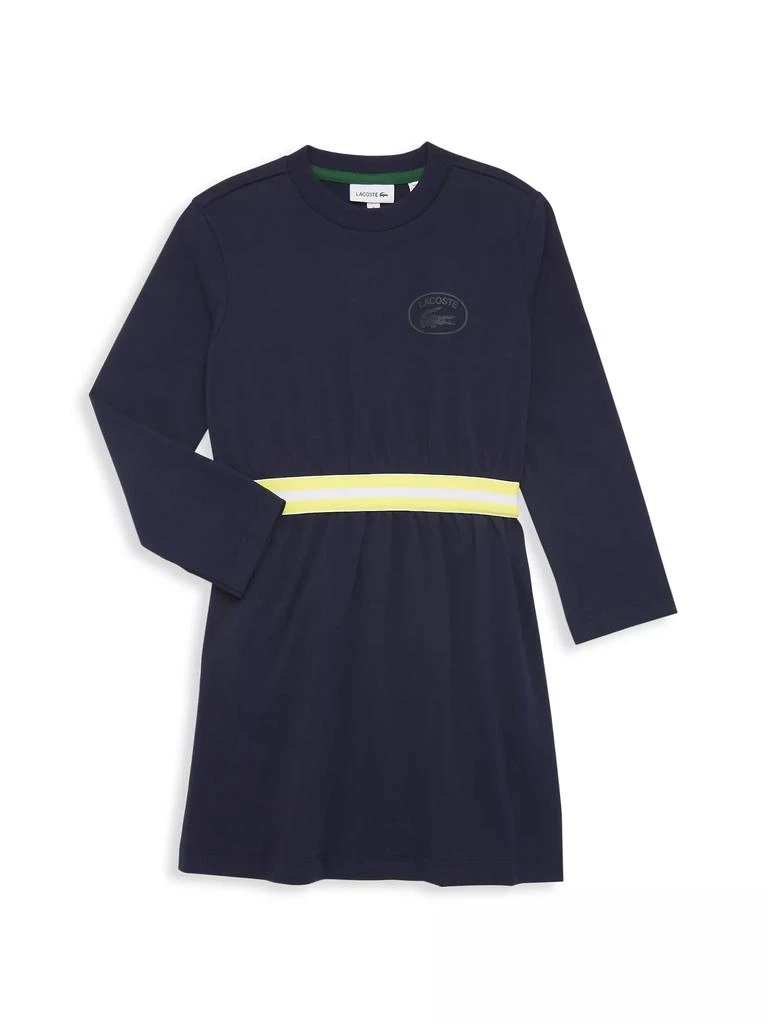 商品Lacoste|Little Girl's & Girl's Long-Sleeve T-Shirt Dress,价格¥150,第1张图片