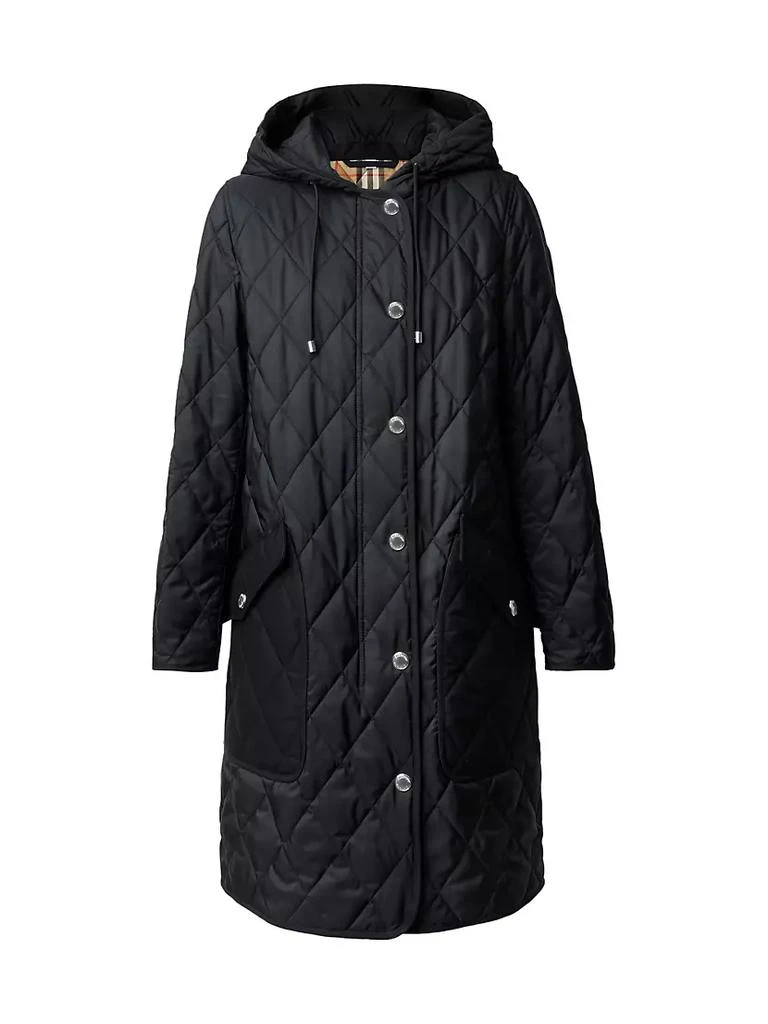 商品Burberry|Roxby Quilted Canvas Logo Coat,价格¥11536,第1张图片